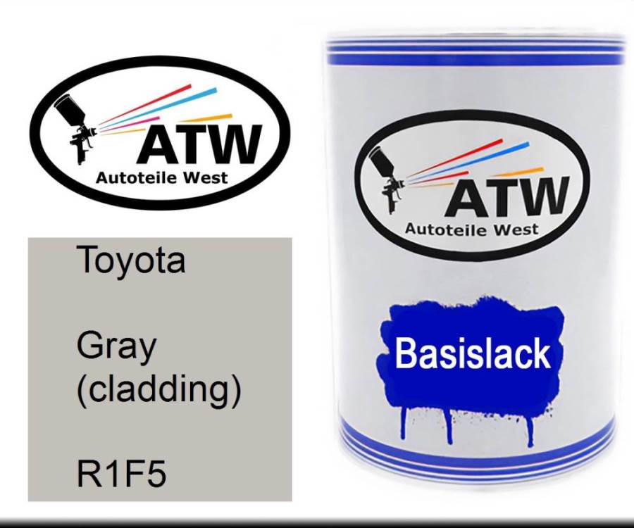 Toyota, Gray (cladding), R1F5: 500ml Lackdose, von ATW Autoteile West.